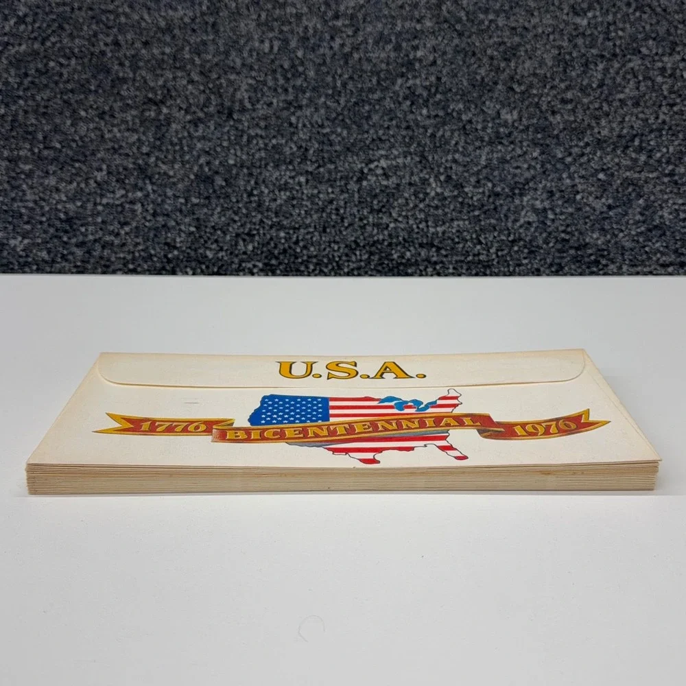 Vtg 1975 USA Bicentennial Envelopes Quality‎ Park Products 1776-1976 Lot of 19